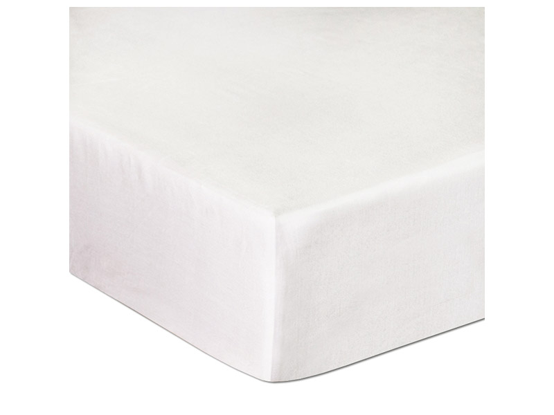  Darymex Cotton Fitted Bed Sheet - White - Europen made - Online store Smart Furniture Mississauga