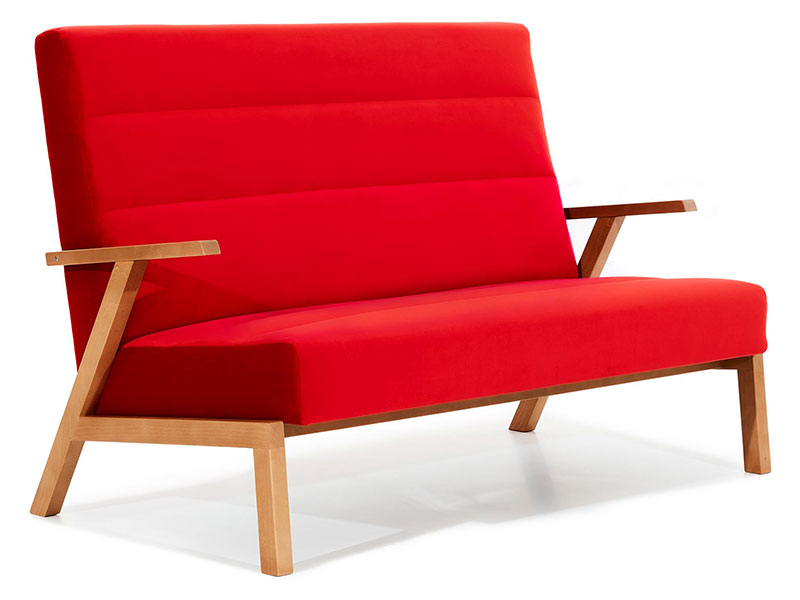  Unimebel Loveseat Pedro - Red Velvet - floor model - Furniture made to last - Online store Smart Furniture Mississauga