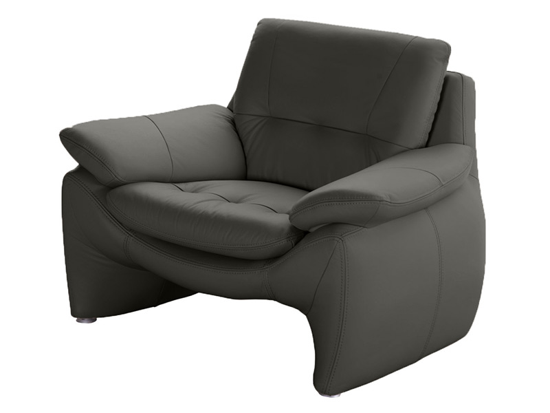  Des Armchair Madryt - Dollaro Anthracite - Full-grain leather - Online store Smart Furniture Mississauga