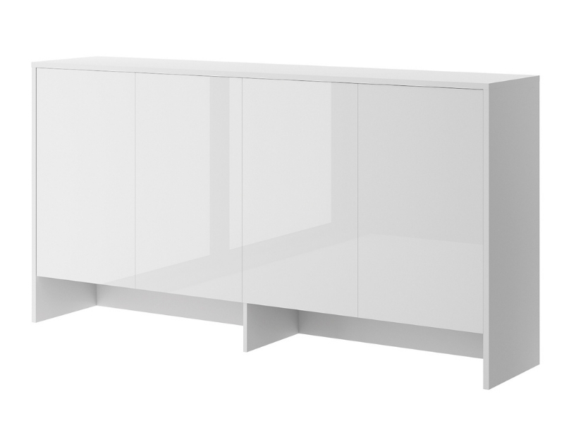  Bed Concept - Hutch BC-11p Glossy White - For modern wall bed - Online store Smart Furniture Mississauga