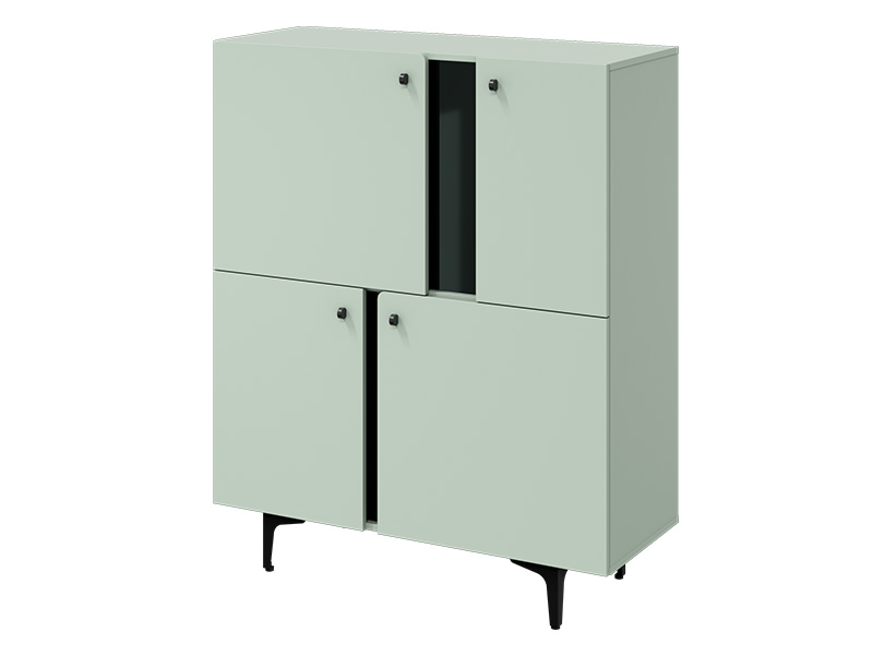  Lenart Colours 4-Door Storage Cabinet CS-01 Sage - Modern accent furniture - Online store Smart Furniture Mississauga