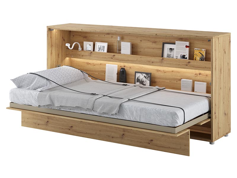  Bed Concept - Murphy Bed BC-06 - Horizontal 90x200 - Oak Artisan - Modern Wall Bed - Online store Smart Furniture Mississauga