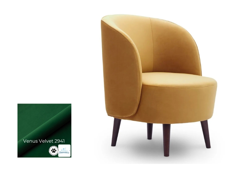  Wajnert Armchair Mula - Venus Velvet 2941 - Minimalist accent chair - Online store Smart Furniture Mississauga