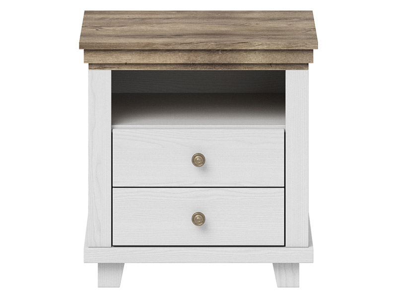  Helvetia Evora Nightstand Type 22 A/O - White bedside table - Online store Smart Furniture Mississauga