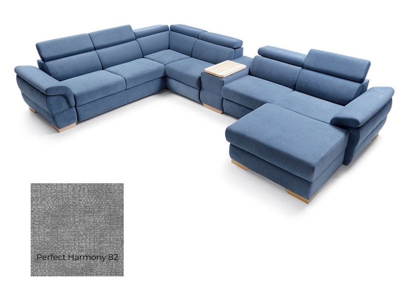  Puszman Sectional Bolzano - Perfect Harmony 82 - Right - Modern corner sofa with bed and storage - Online store Smart Furniture Mississauga