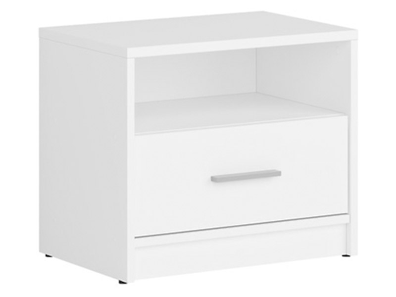  Nepo Plus Nightstand White - Minimalist youth room collection - Online store Smart Furniture Mississauga