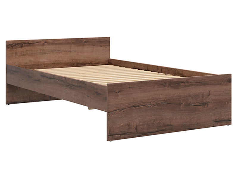  Nepo Plus Bed Oak Monastery (120x200) - Contemporary furniture collection - Online store Smart Furniture Mississauga