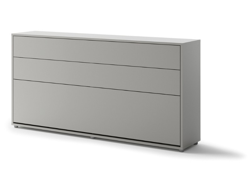 Bed Concept - Murphy Bed BC-06 - Horizontal 90x200 - Grey - Modern Wall Bed