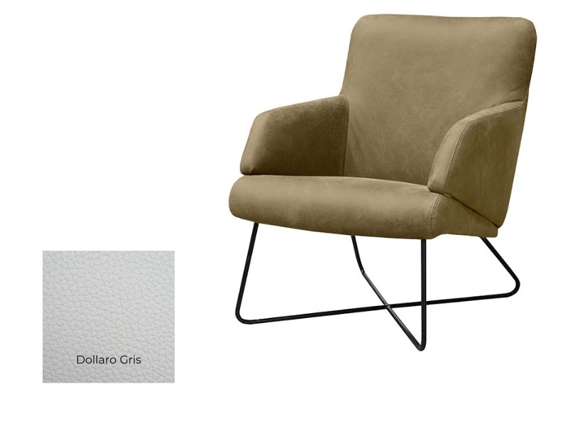 Des Armchair Wing - Dollaro Gris - Compact, space-saving accent chair.